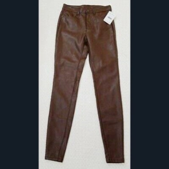 Free People Vegan High Rise Skinny Pants Brown - Picture 4 of 7